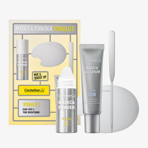 Centellian24 Madeca Powder Vita Glu C 6g + Gel Serum Hyalondue 15ml + Mixing Palette & Spatula - Set