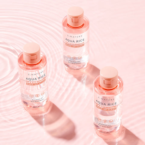 S.Nature Aqua Rice Lip & Eye Remover 145ml 3-Piece Set