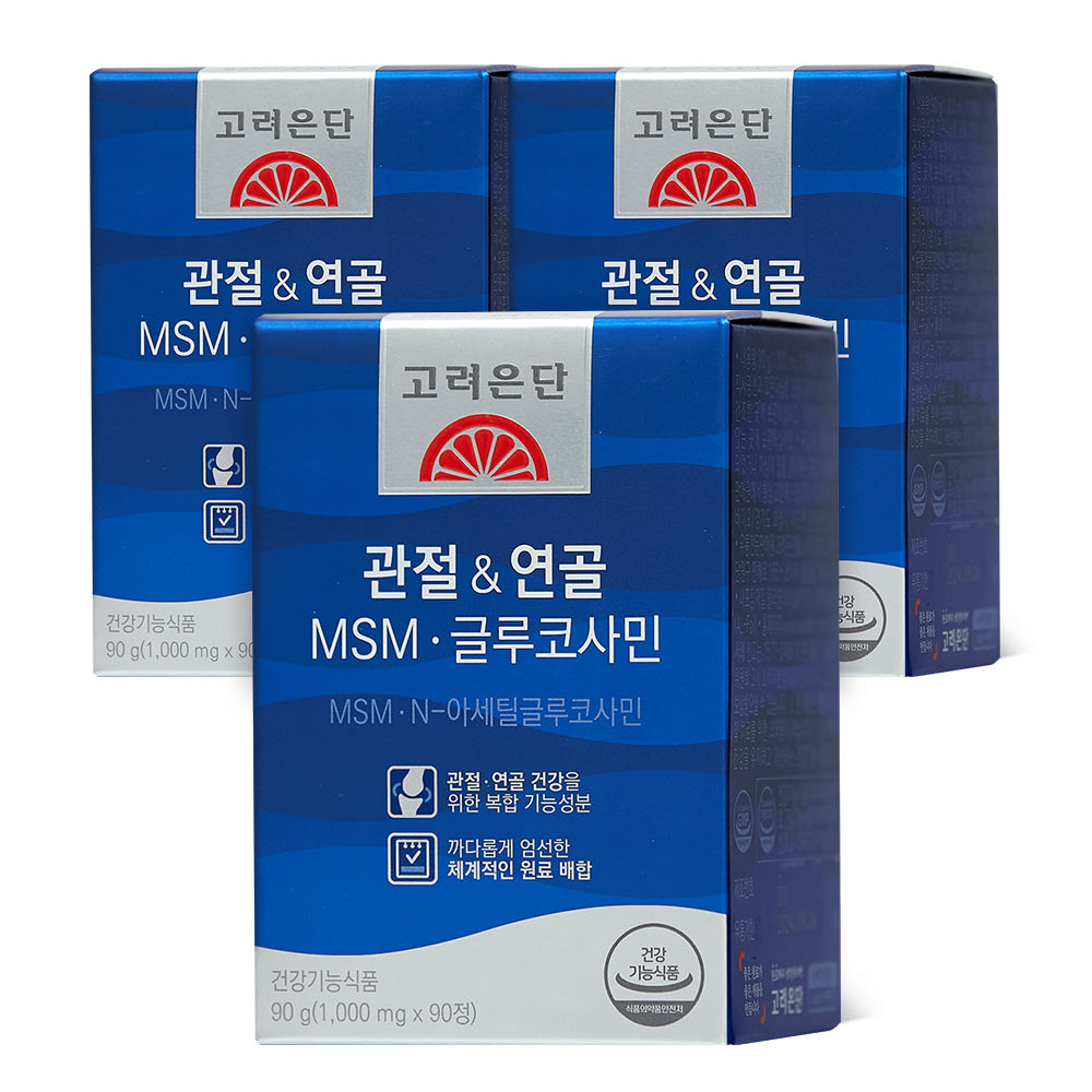Koreaeundan Joint & Cartilage MSM Glucosamine 90 Tablets (3 Pack)