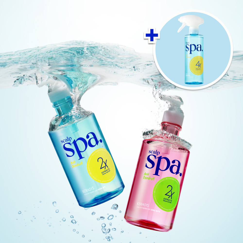 Kerasys Scalp Spa Shampoo 750ml x2 + Foot Spa Foot Shampoo 400ml