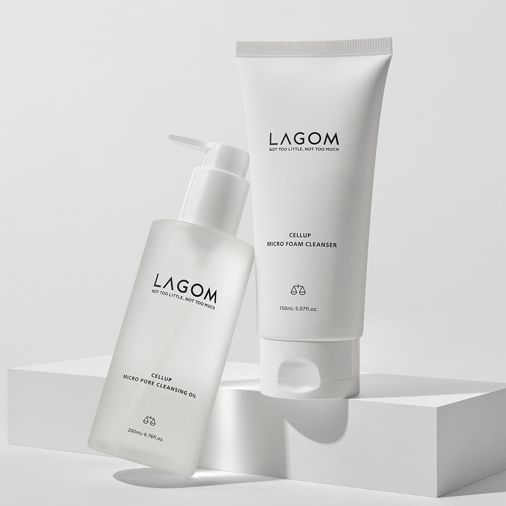 Lagom Micro Foam Cleanser 150ml + Cleansing Oil 200ml (2-Piece Set)