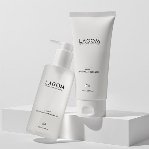 Lagom Micro Foam Cleanser 150ml + Cleansing Oil 200ml (2-Piece Set)