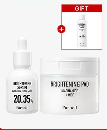 Parnell Niacinamide 20.35 Rice Brightening Pad + Serum 30ml