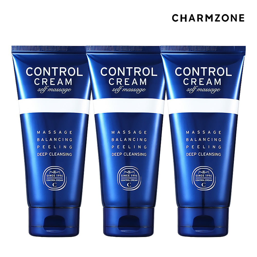 Charmzone Control Cream Self Massage Deep Cleansing & Exfoliating Cream 150ml (3 Pack)