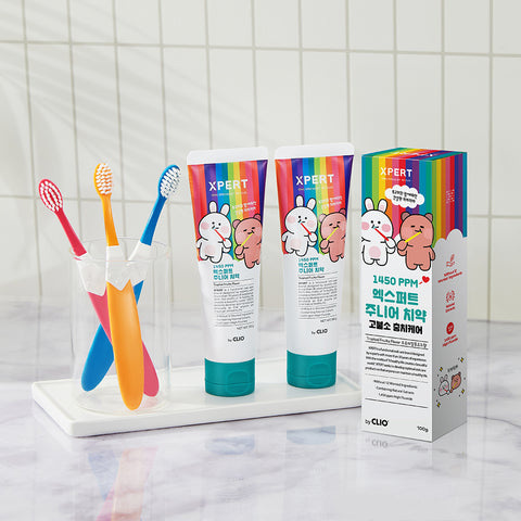 Clio Expert High-Fluoride Children's Toothpaste - Tropical Fruit, 100g x 4