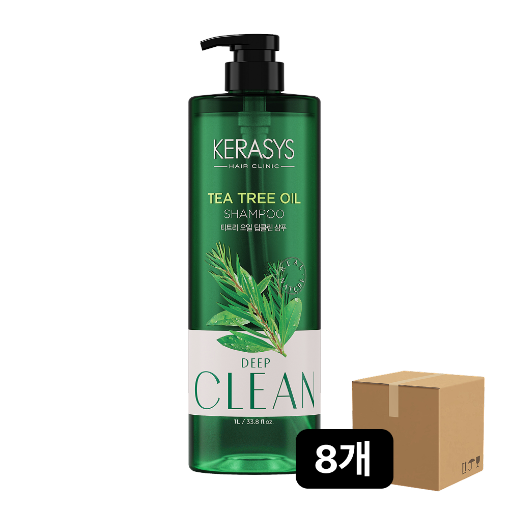 Kerasys Real Nature Tea Tree Oil Shampoo 1L (Box of 8)