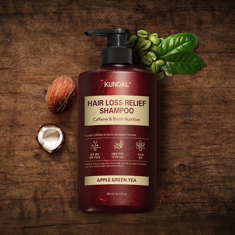 Kundal Caffeine & Biotin Hair Loss Shampoo 780ml - Apple Green Tea