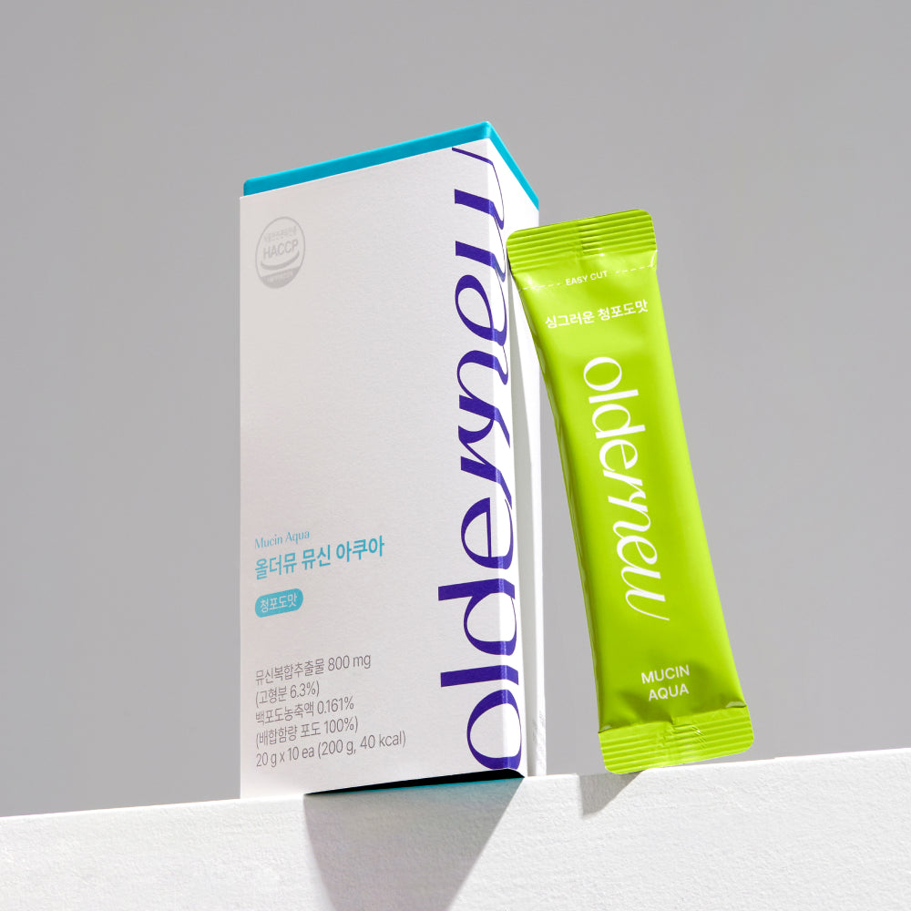 Oldernew Mucin Aqua Green Grape Flavor (1 box 10 sachets)