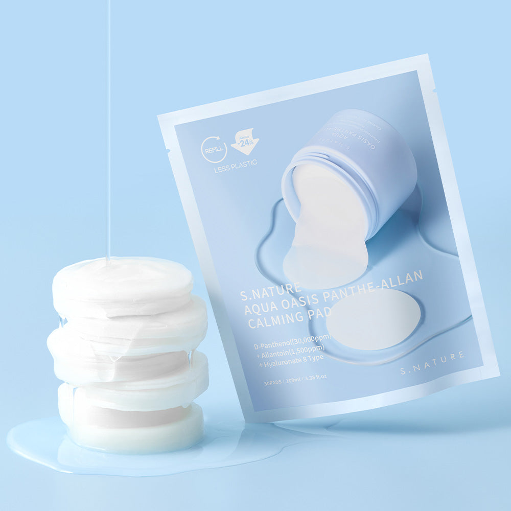 S.Nature Aqua Oasis Pantealan Calming Pads 30 Sheets Refill Pack