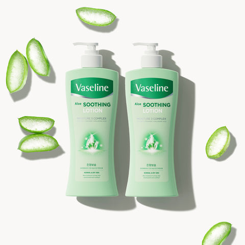 Vaseline Lotion Daily Moisture 450ml (2 Pack) + Lavender Soap 100g