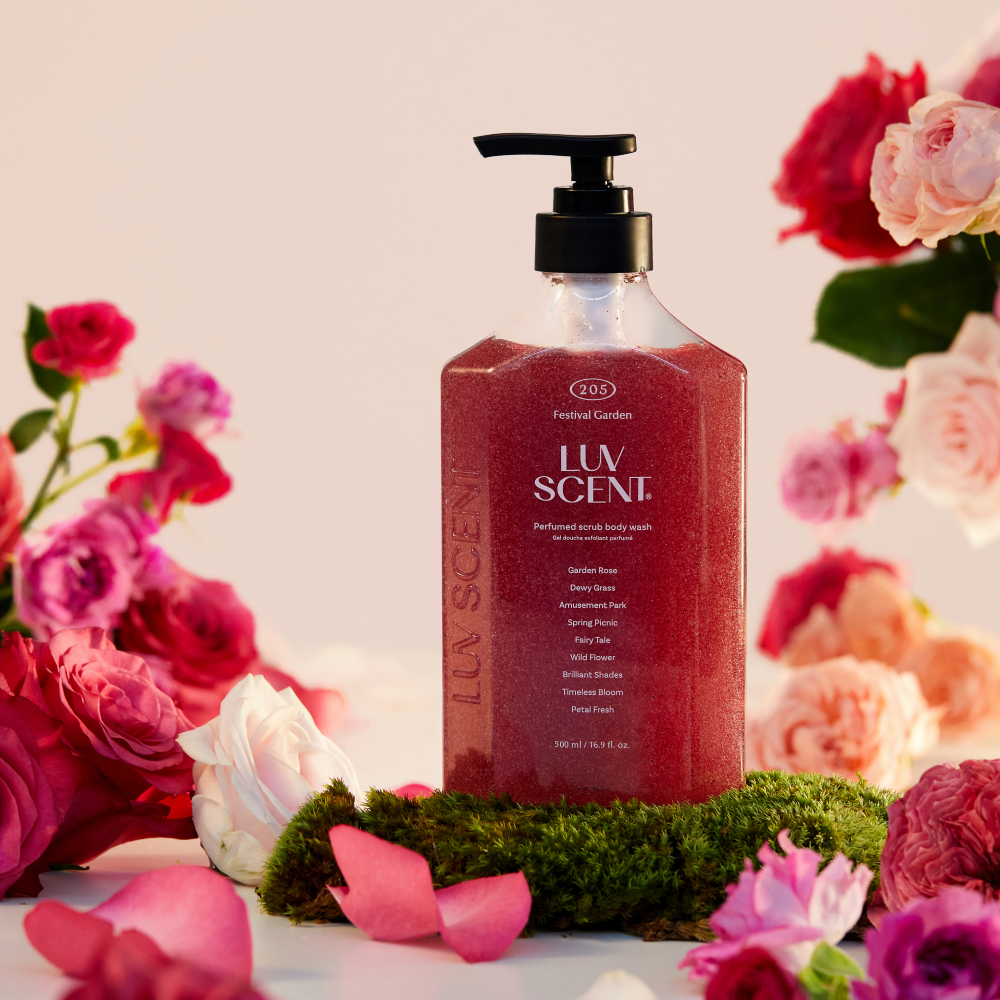 Luvscent Scrub Wash 500ml - Festival Garden Rose