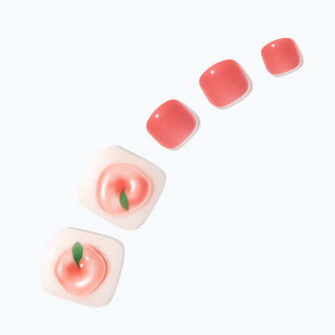 Dashing Diva Magic Press Pedicure Flat Peach