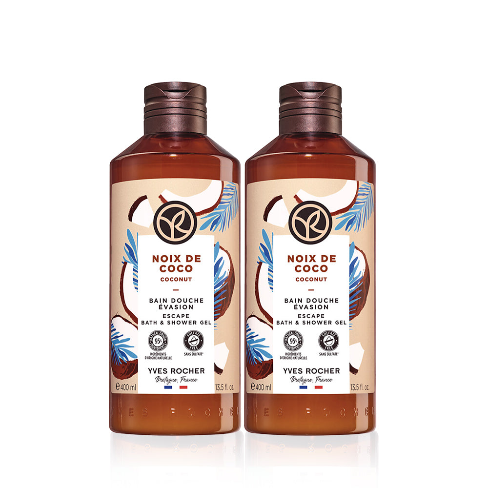 Yves Rocher Coconut Shower Gel 400 ml (2 Pack)