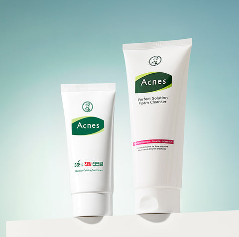 Acnes 3-Second Soothing Sun Cream 50g + Perfect Solution Foam Cleanser 200ml