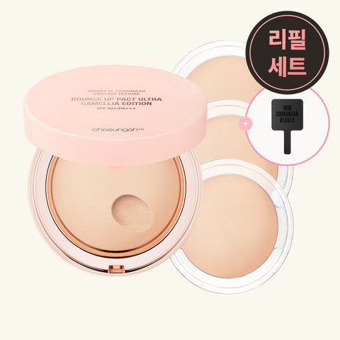 Chosungah Beauty Bounce Up Pact Ultra Camellia Edition (1 Compact + 3 Refills)