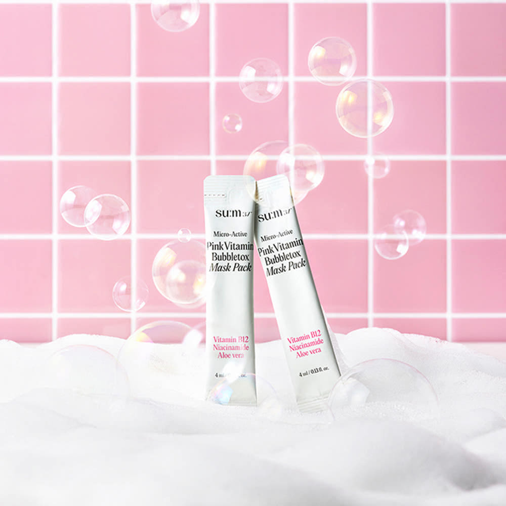 SU:M37 Micro Active Pink Vitamin Bubble Tox Mask 4ml x 14