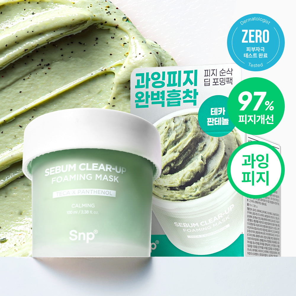 SNP TECA Panthenol Sebum-Absorbing Foam Soothing Mask 100ml