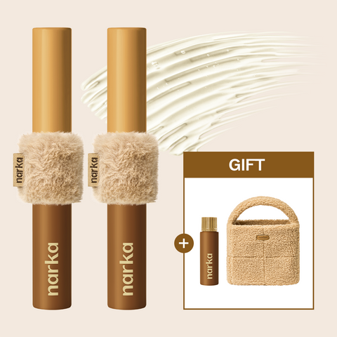 Narka Hype Fit Hair Mascara Winter Edition 2pcs + Refill + Fur Tote Bag (12ml each)
