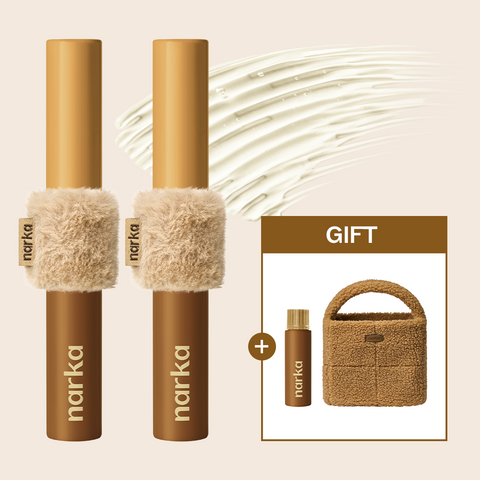 Narka Hype Fit Hair Mascara Winter Edition 2pcs + Refill + Fur Tote Bag (12ml each)