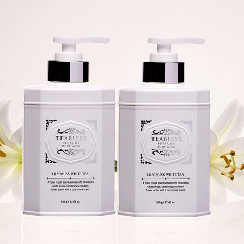 Teabless Lily Musk White Tea Perfume Body Wash 500g Double Pack