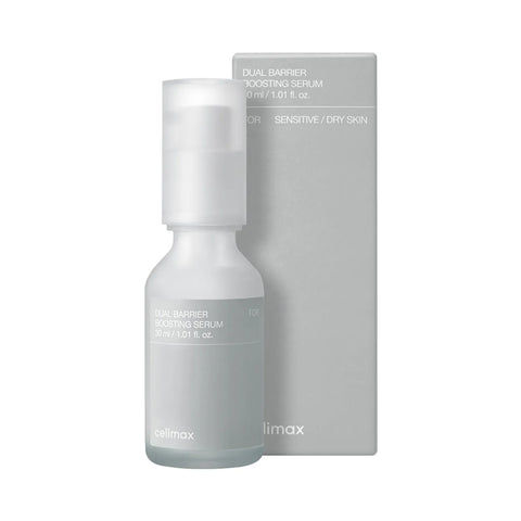 Cellmax Dual Barrier Boosting Serum bottle and packaging on a white background