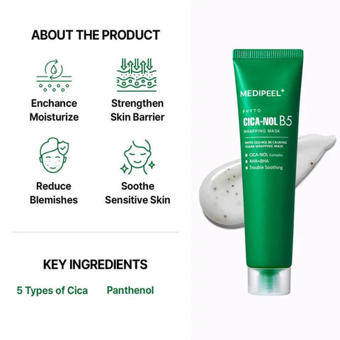 Soonsu Beauty Phyto Cica-Nol B5 Calming Wrapping Mask packaging design
