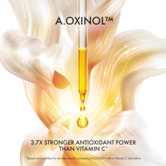A.OXINOL product with a droplet of liquid against a white background