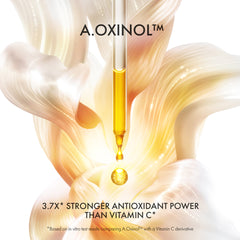 A.OXINOL skincare product with droplet and text on a white background