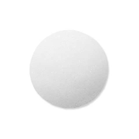 White foam ball on a white background