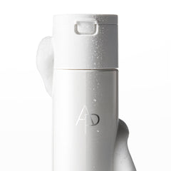 White handheld device with a brand logo on a white background