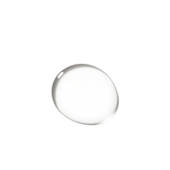 Clear glass sphere on a white background