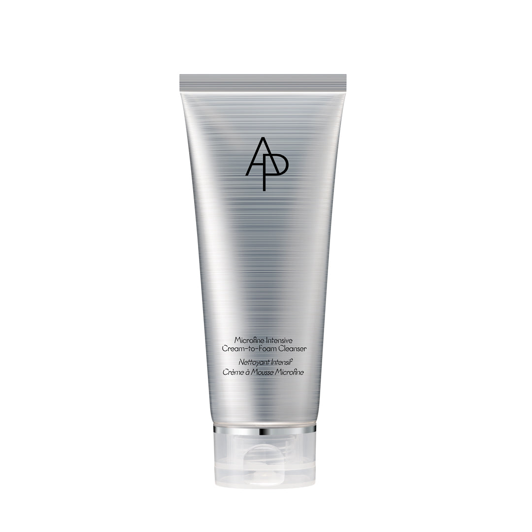 Skincare tube with brand logo on a white background