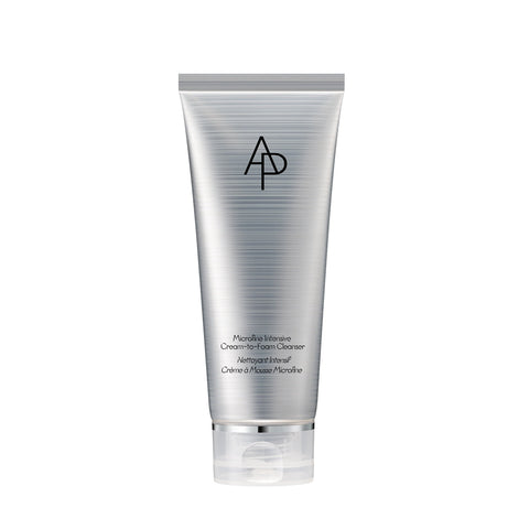 Skincare tube with brand logo on a white background