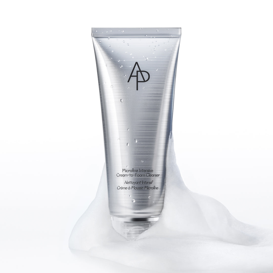 Skincare tube with brand logo on a white background