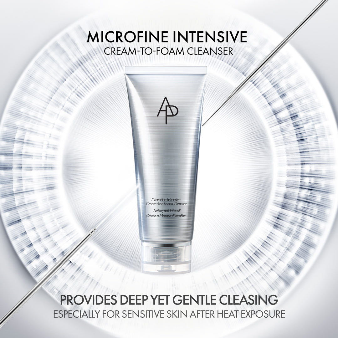 Cleanser tube with brand logo on a white background