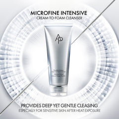 Cleanser tube with brand logo on a white background