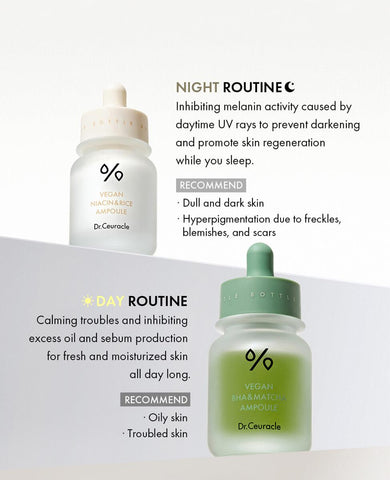 Soonsu Beauty Vegan BHA & Matcha Ampoule packaging design