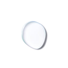 Clear contact lens on a white background