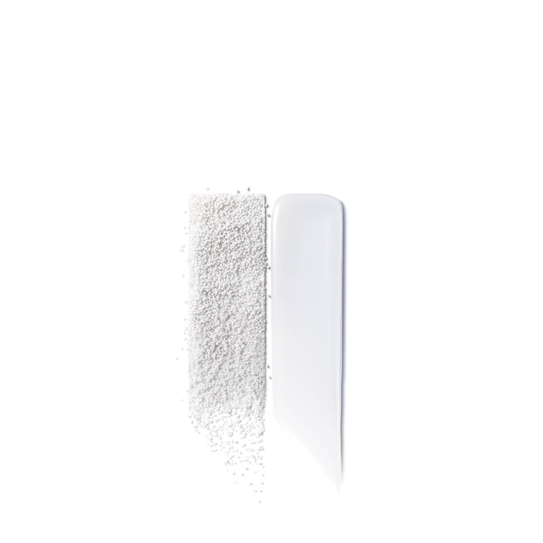 White powder on a white background