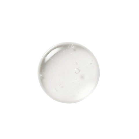 Clear glass marble on a white background
