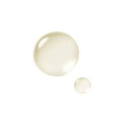 Two pearl-like spherical objects on a white background