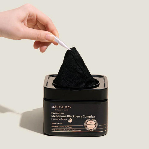 Soonsu Beauty Premium Idebenone Blackberry Complex Essence Mask packaging design