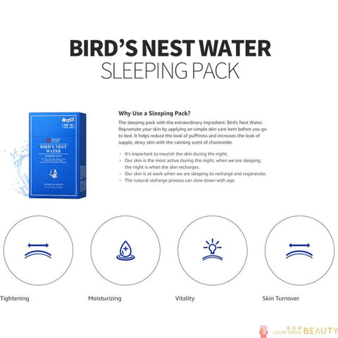 Soonsu Beauty Bird's Nest Water Sleeping Pack application use