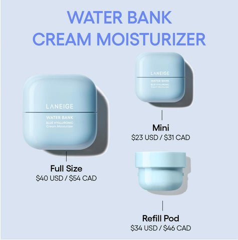 Soonsu Beauty Water Bank Blue Hyaluronic Cream Duo Set side view