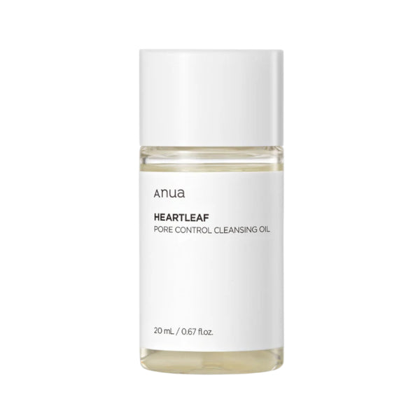 Bottle of anua Heartleaf Pore Control Cleansing Oil on a white background