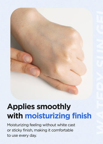 Soonsu Beauty Hyaluronic Acid Watery Sun Gel SPF50 PA++++ texture close-up