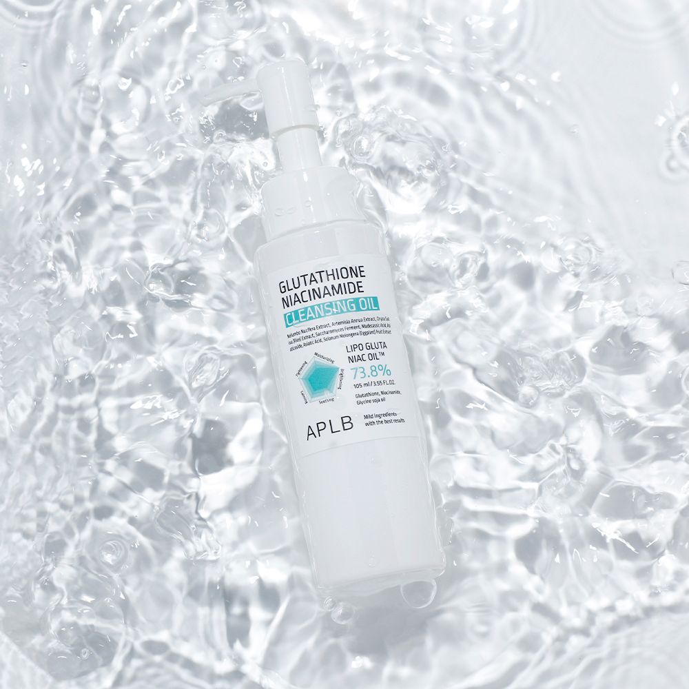 Skincare bottle with label on a textured white background