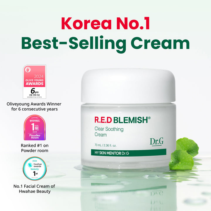Green R Cream Dr.G R.E.D Blemish Clear Soothing Cream 70ml | Calming Moisture Care ...