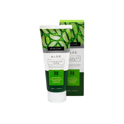 3W CLINIC Aloe Clear Cleansing Foam 180ml