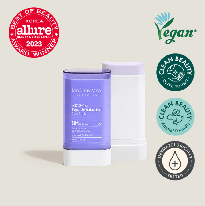 Mary&May Vegan Peptide Bakuchiol Sun Stick 18g